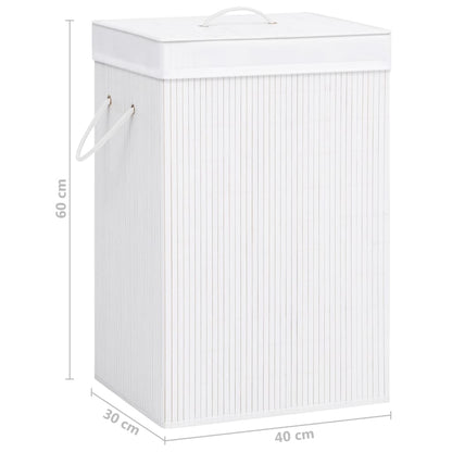 Bamboo Laundry Basket White