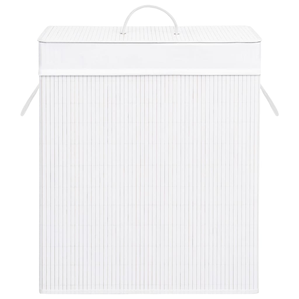 Bamboo Laundry Basket White 83 L