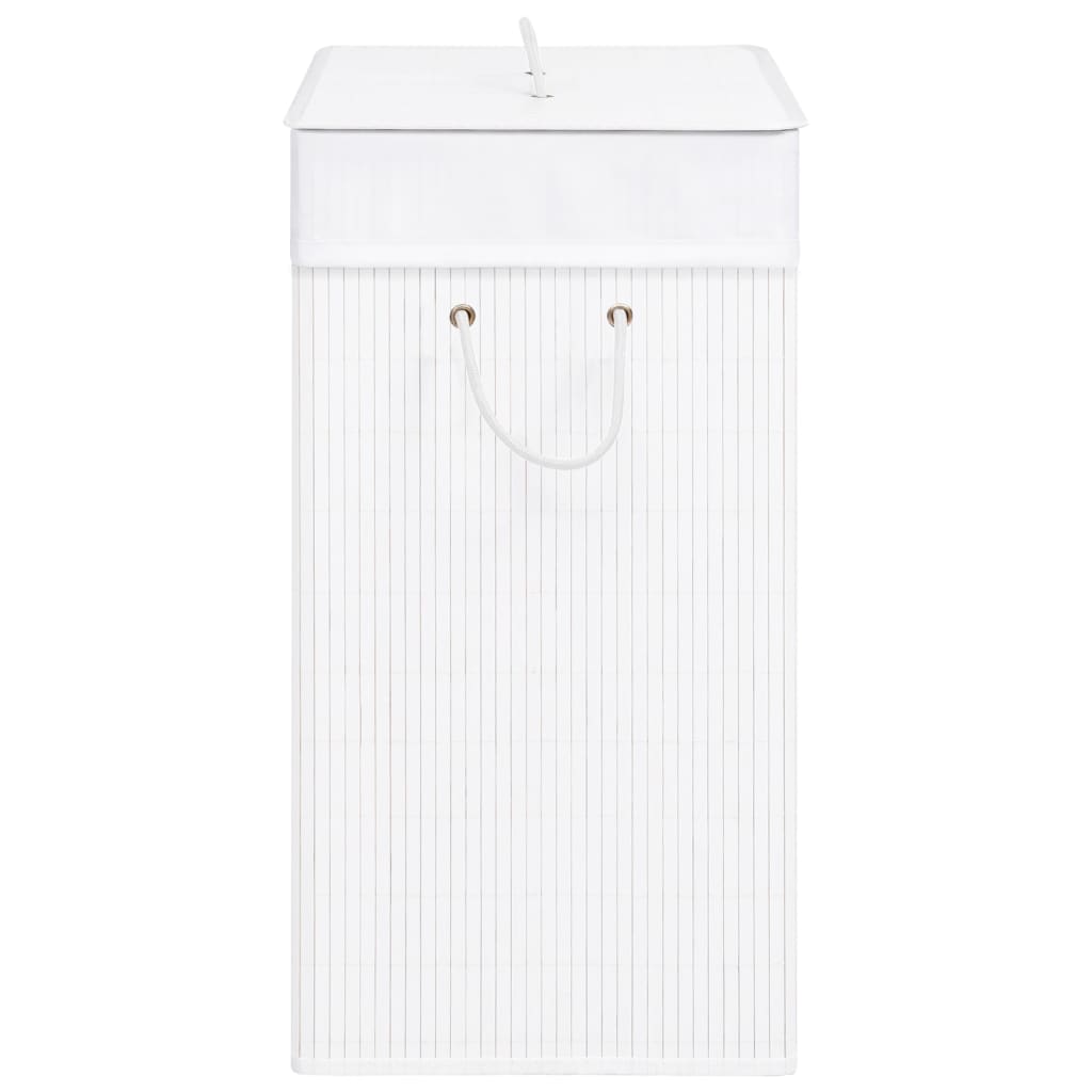 Bamboo Laundry Basket White 83 L