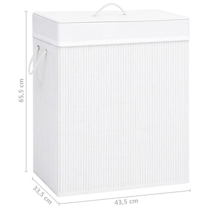 Bamboo Laundry Basket White 83 L