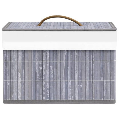 Bamboo Storage Boxes 4 pcs Grey