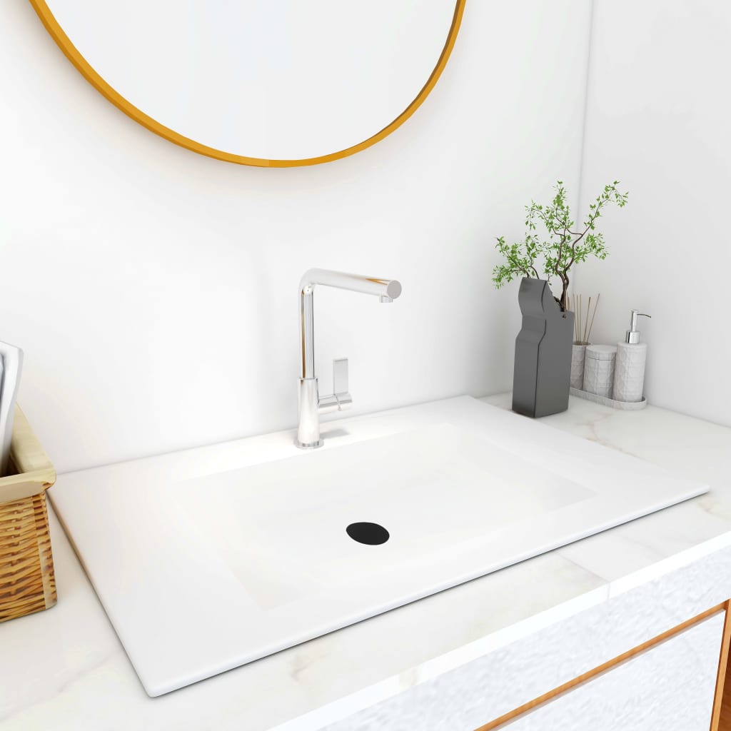 Built-in Wash Basin 750x460x130 mm SMC White