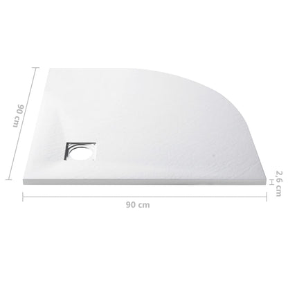 Shower Tray SMC White 90x90 cm