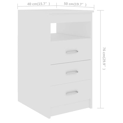 Desk White 140x50x76 cm Engineered Wood