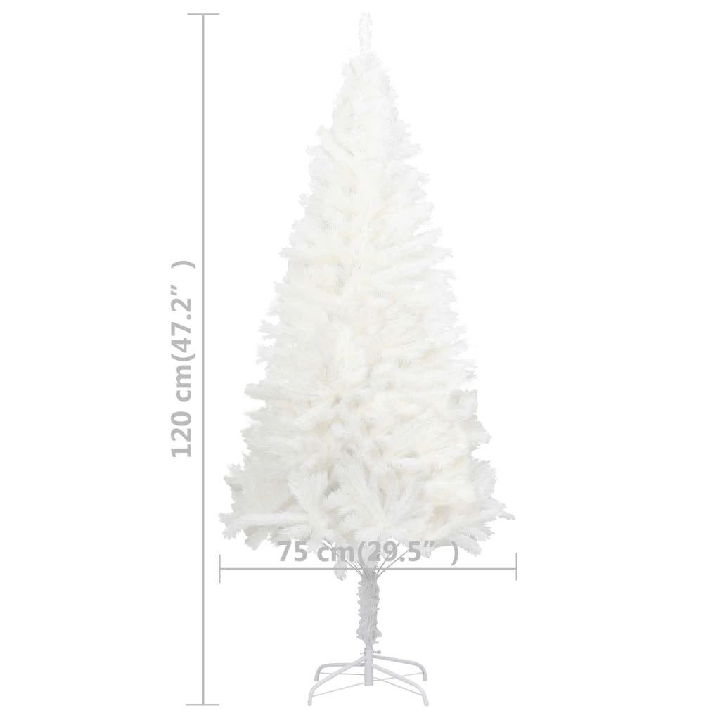 Artificial Christmas Tree Lifelike Needles White 120 cm