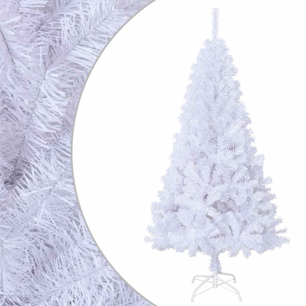 Artificial Christmas Tree with Thick Branches White 150 cm PVC