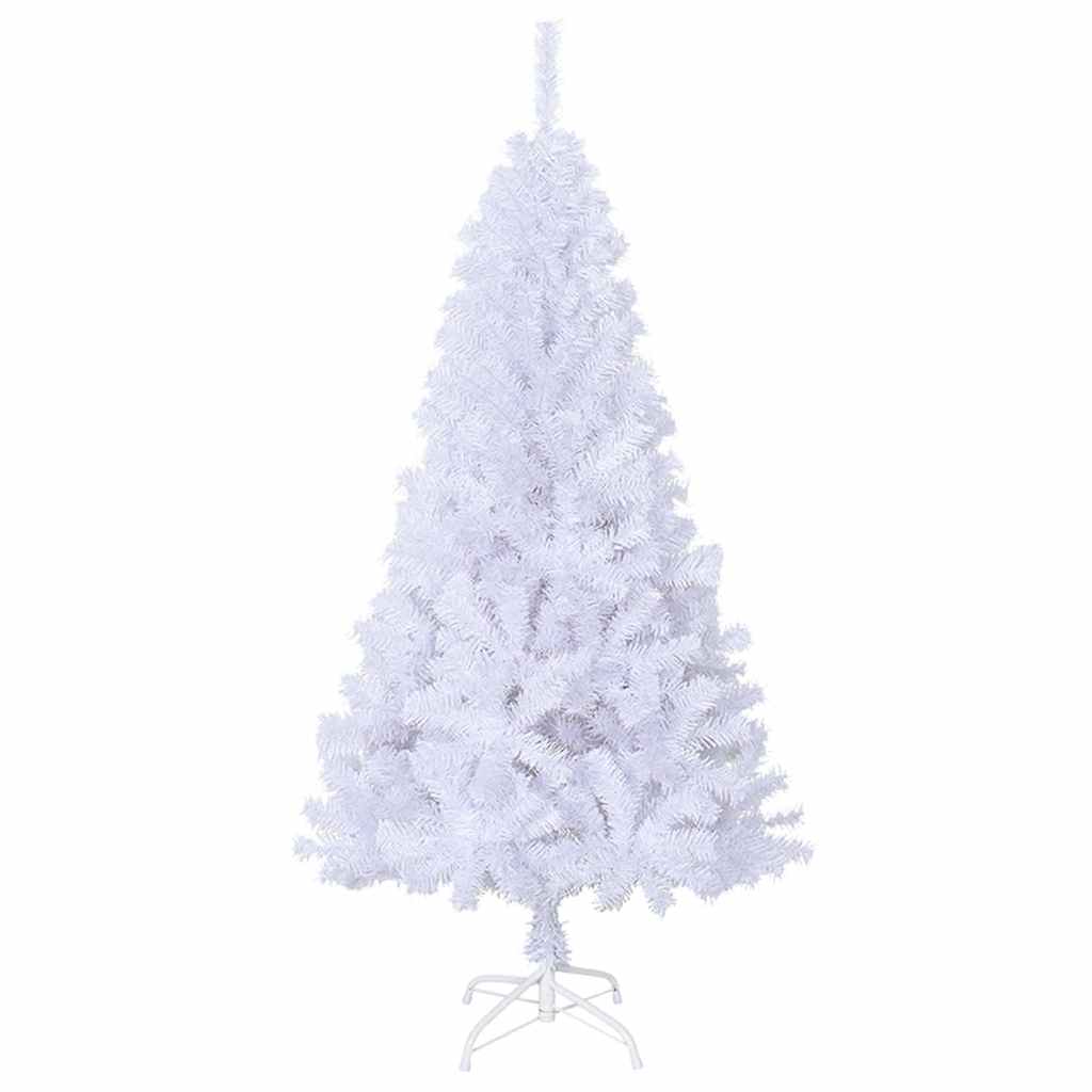 Artificial Christmas Tree with Thick Branches White 150 cm PVC