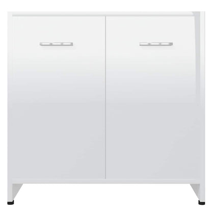 Bathroom Cabinet High Gloss White 60x33x61 cm Engineered Wood