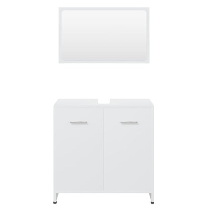 Bathroom Furniture Set White Engineered Wood