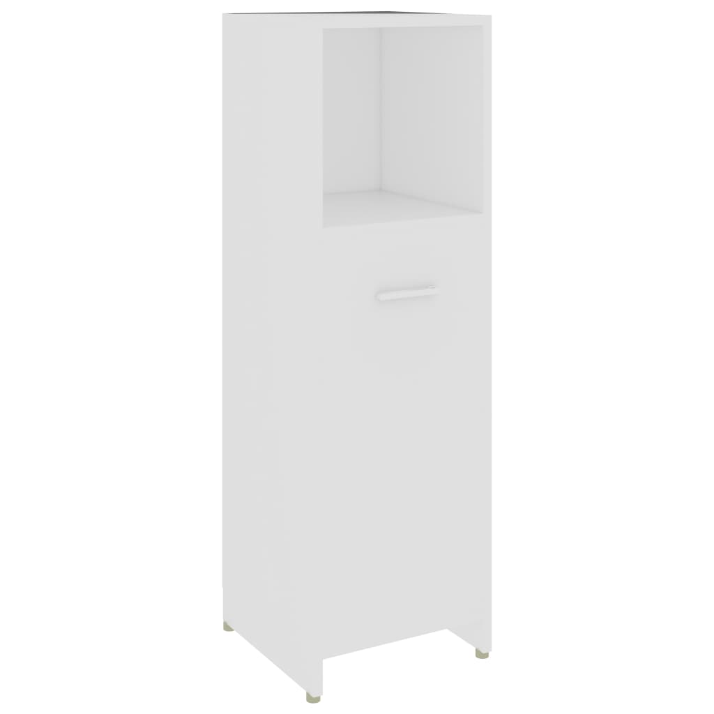 Bathroom Cabinet White 30x30x95 cm Engineered Wood