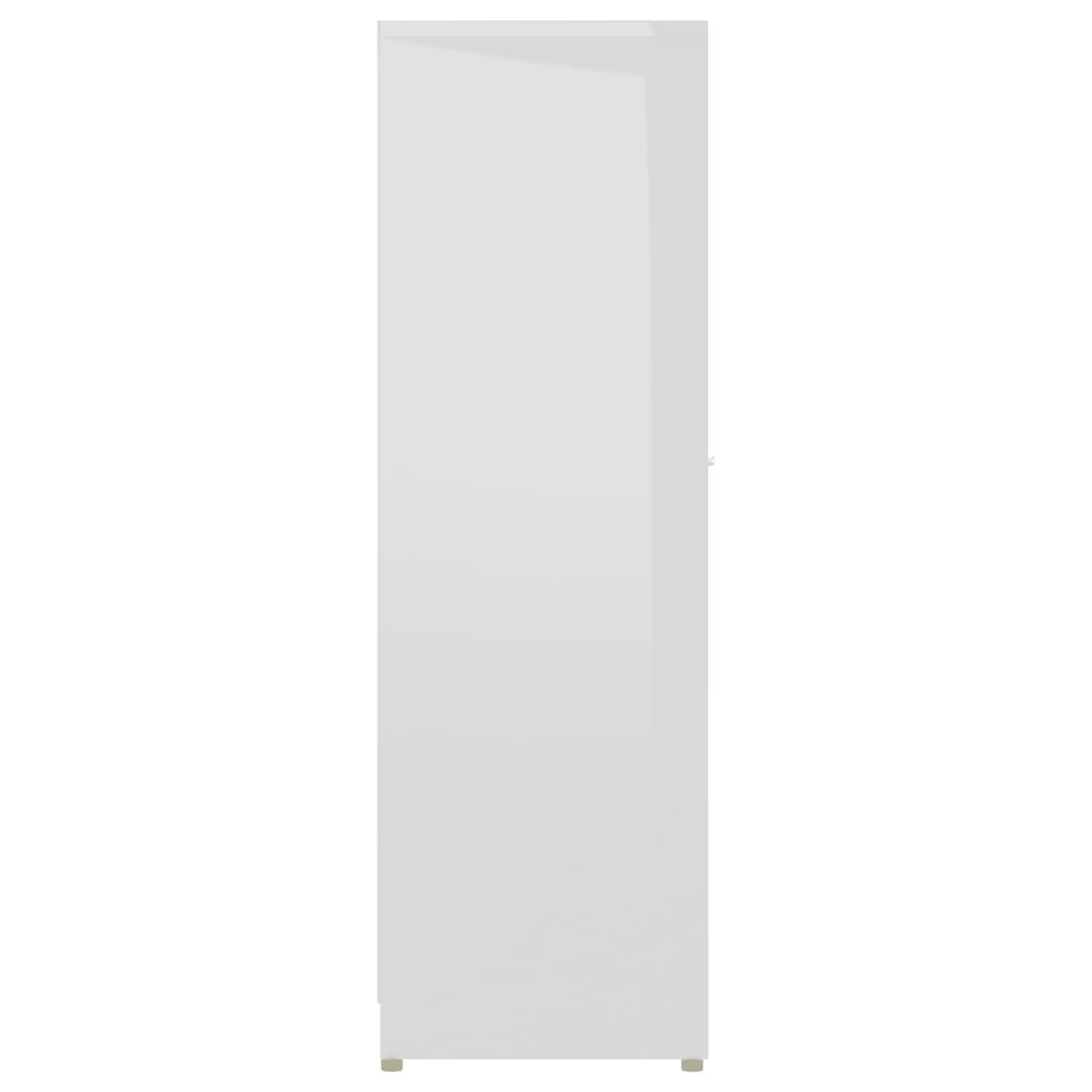 Bathroom Cabinet High Gloss White 30x30x95 cm Engineered Wood