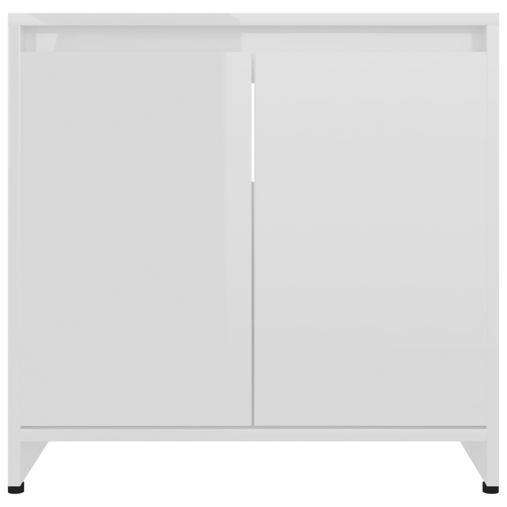 Bathroom Cabinet High Gloss White 60x33x61 cm Engineered Wood