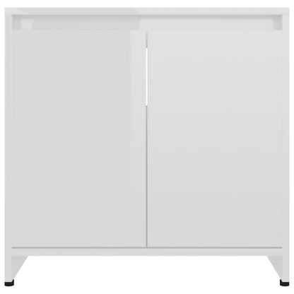 Bathroom Cabinet High Gloss White 60x33x61 cm Engineered Wood