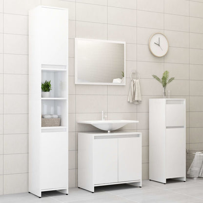 Bathroom Cabinet High Gloss White 60x33x61 cm Engineered Wood