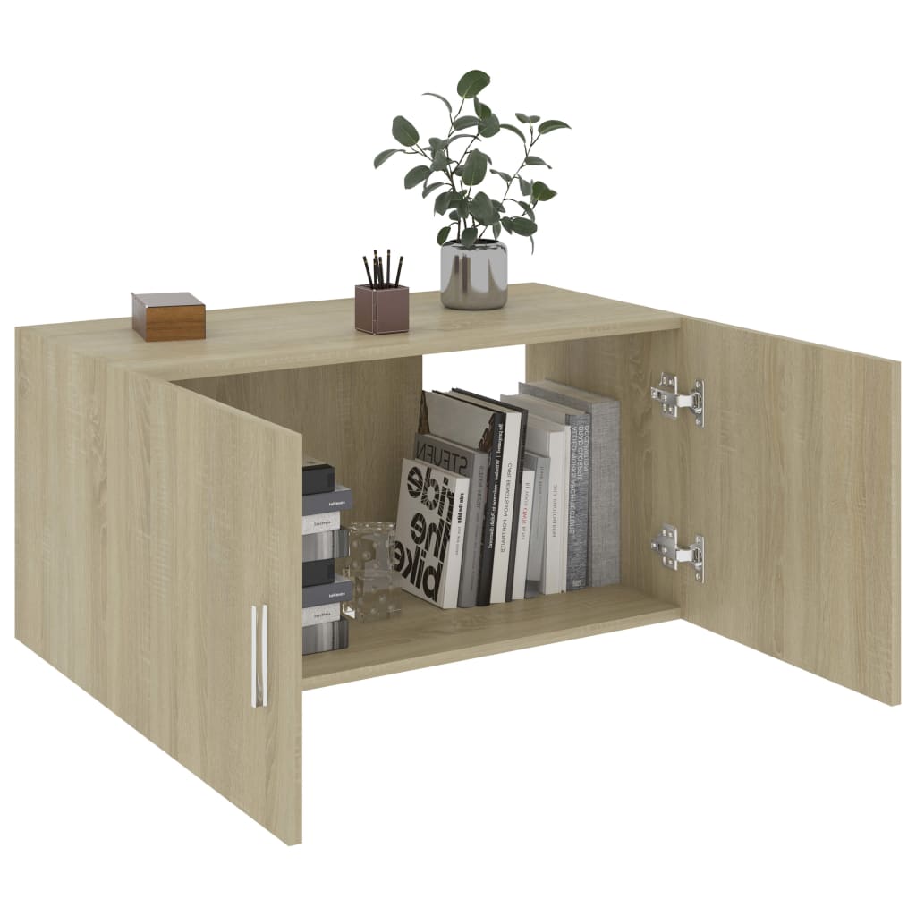 Wall Mounted Cabinet Sonoma Oak 80x39x40 cm Engineered Wood