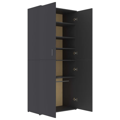 Shoe Cabinet Grey 80x39x178 cm Engineered Wood