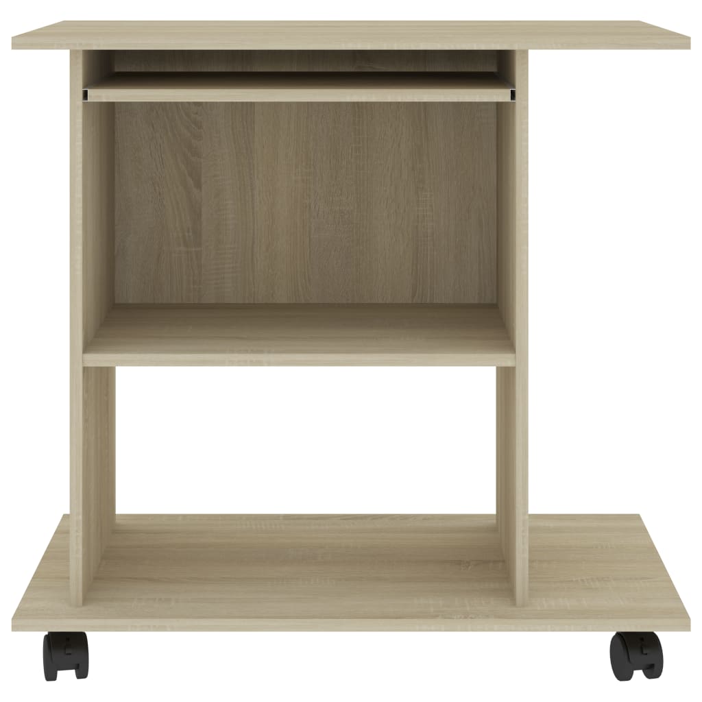 Computer Desk Sonoma Oak 80x50x75 cm Engineered Wood