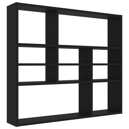 Wall Shelf Black 90x16x78 cm Engineered Wood