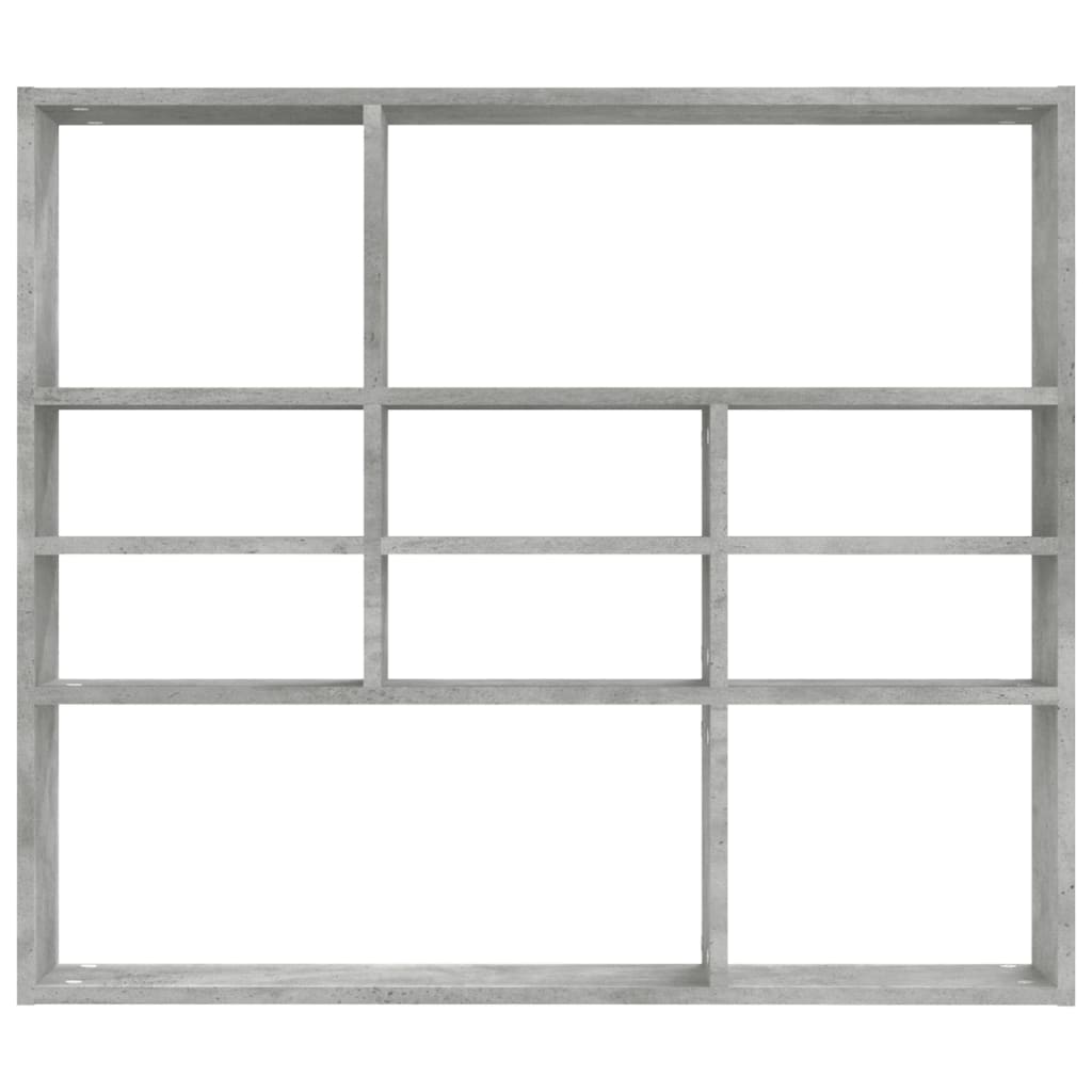 Wall Shelf Concrete Grey 90x16x78 cm Engineered Wood