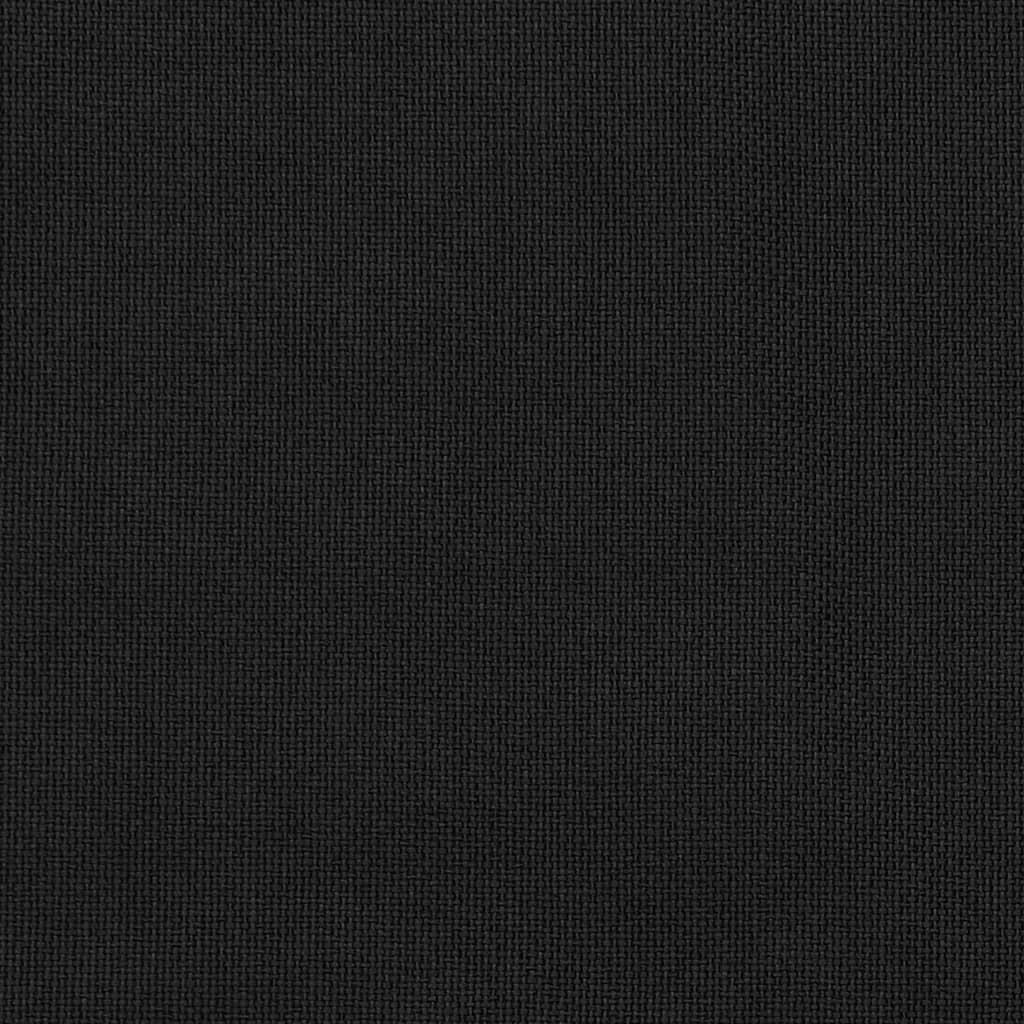 Linen-Look Blackout Curtains with Grommets 2pcs Black 140x245cm