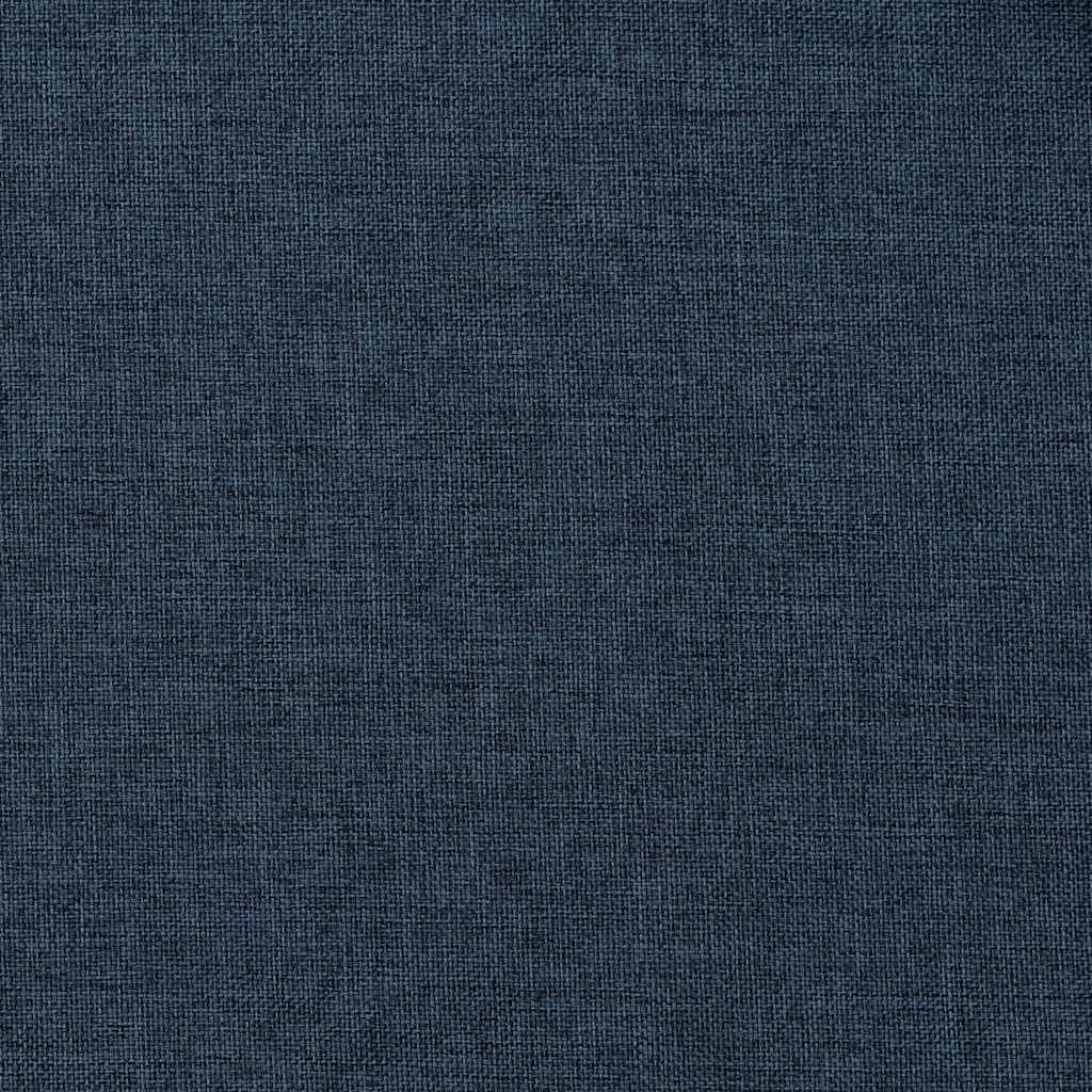 Linen-Look Blackout Curtains with Hooks 2 pcs Blue 140x245 cm