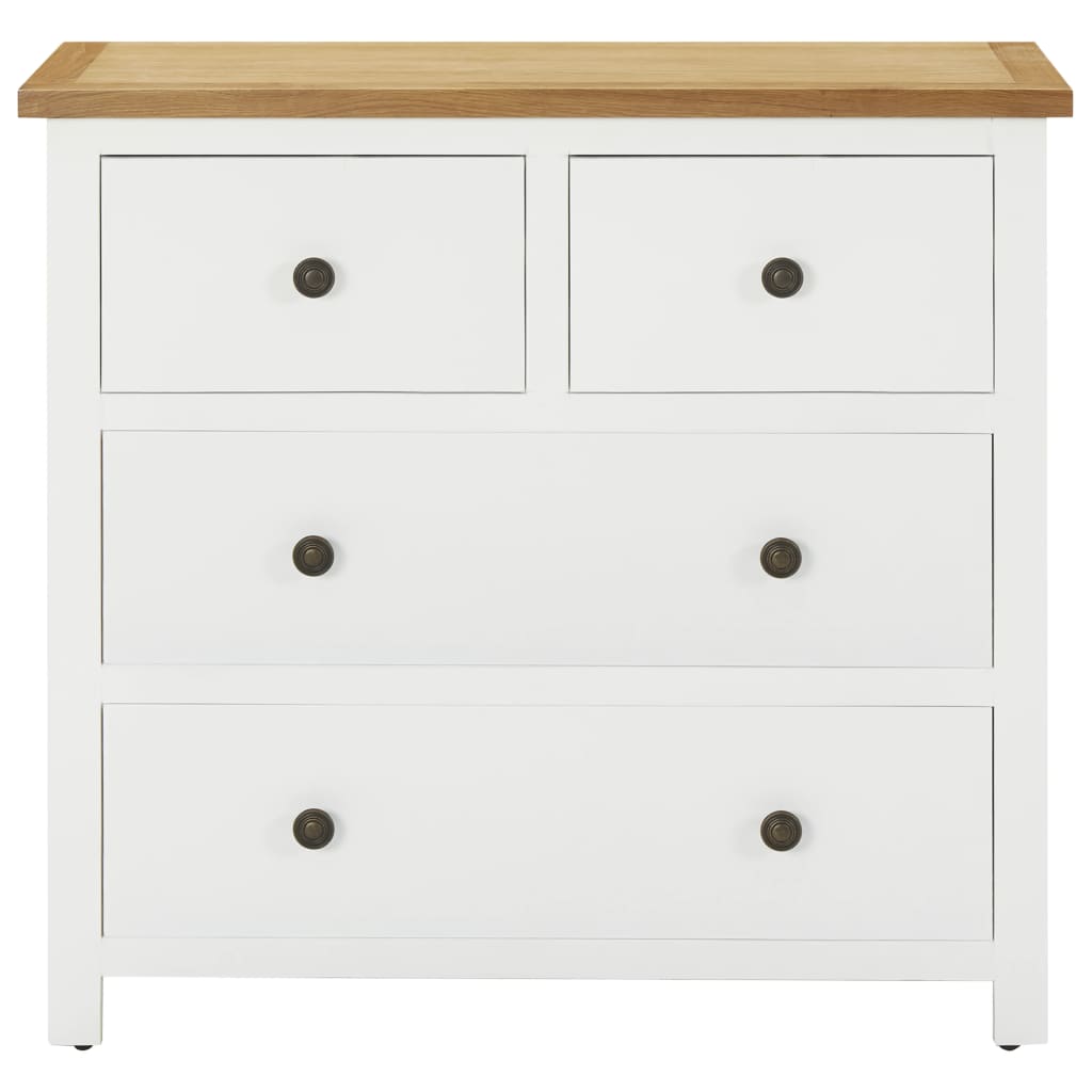 Chest of Drawers 80x35x75 cm Solid Oak Wood