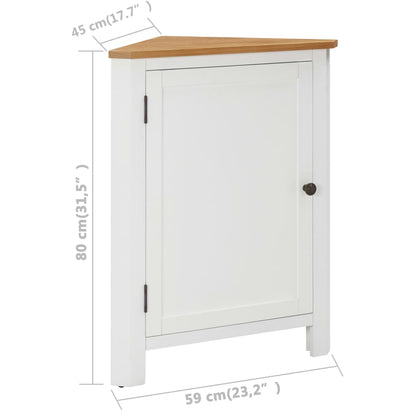 Corner Cabinet 59x45x80 cm Solid Oak Wood