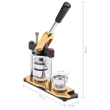 Badge Maker Machine with Circle Cutter Rotate Punch 25 mm