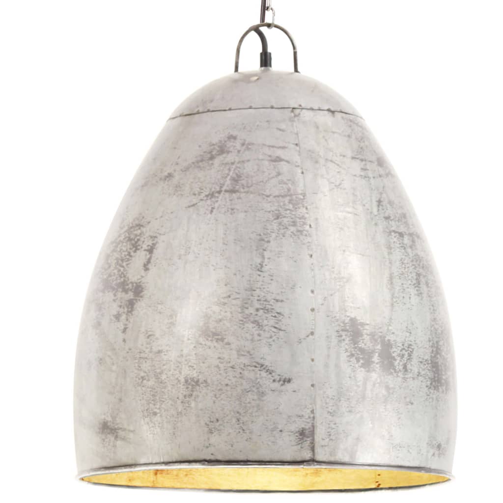 Industrial Hanging Lamp 25 W Silver Round 42 cm E27