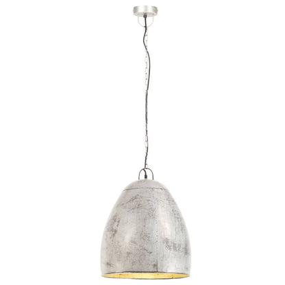 Industrial Hanging Lamp 25 W Silver Round 42 cm E27