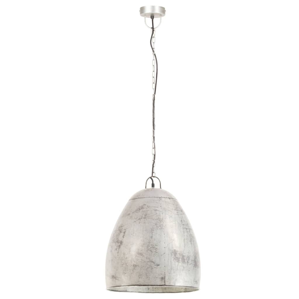 Industrial Hanging Lamp 25 W Silver Round 42 cm E27