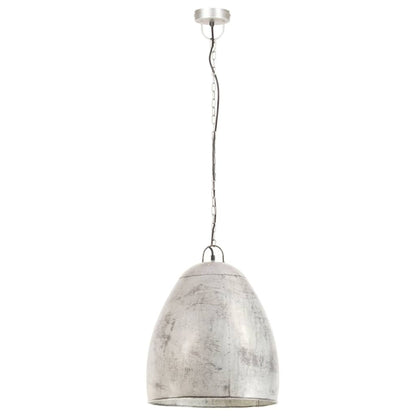 Industrial Hanging Lamp 25 W Silver Round 42 cm E27