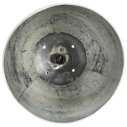 Industrial Hanging Lamp 25 W Silver Round 42 cm E27