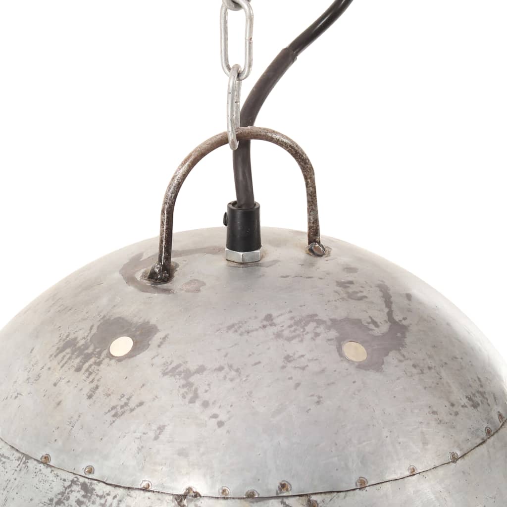 Industrial Hanging Lamp 25 W Silver Round 42 cm E27