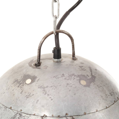 Industrial Hanging Lamp 25 W Silver Round 42 cm E27