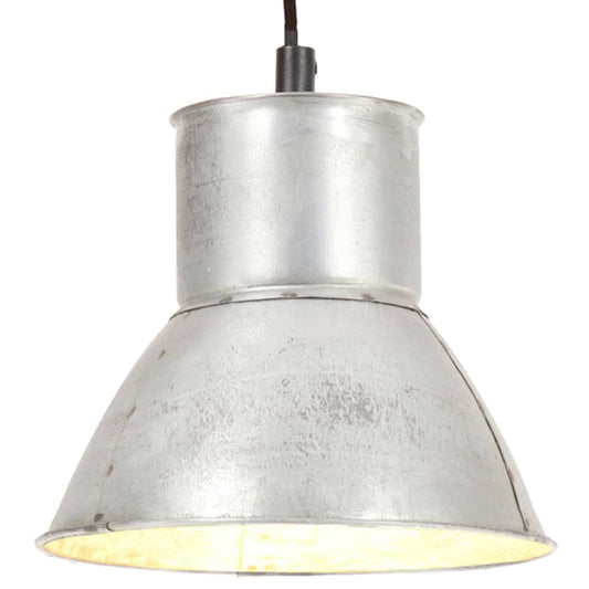 Hanging Lamp 25 W Silver Round 17 cm E27