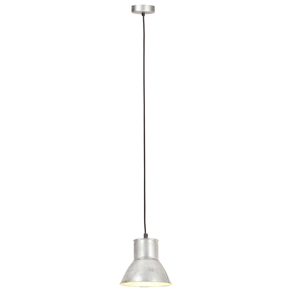 Hanging Lamp 25 W Silver Round 17 cm E27