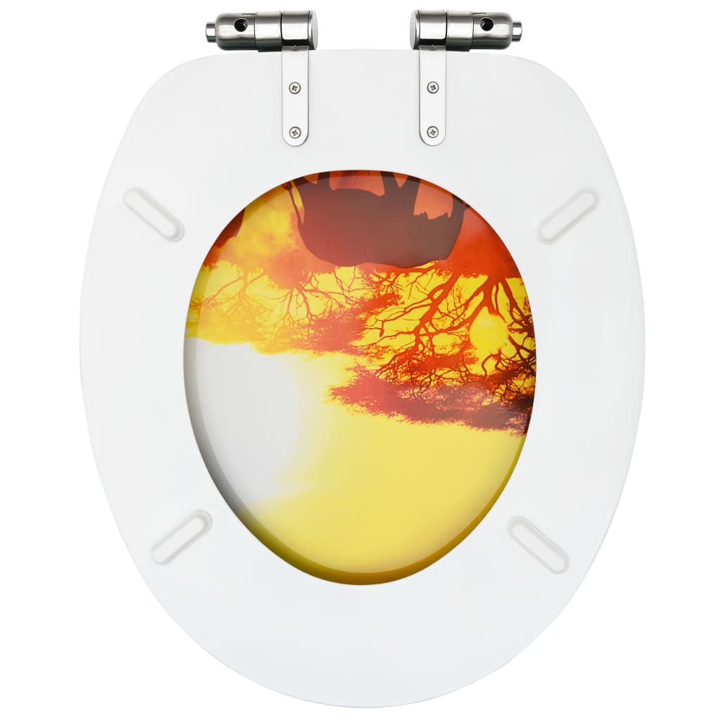 WC Toilet Seat with Soft Close Lid MDF Savanne Design