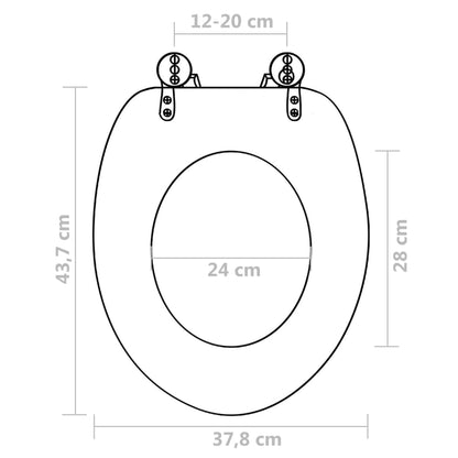 WC Toilet Seat with Soft Close Lid MDF Savanne Design