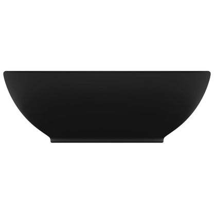 Luxury Basin Oval-shaped Matt Black 40x33 cm Ceramic