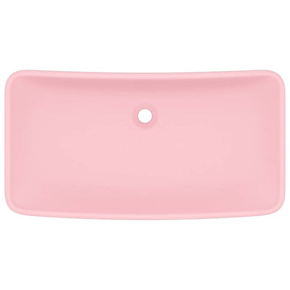 Luxury Basin Rectangular Matt Pink 71x38 cm Ceramic