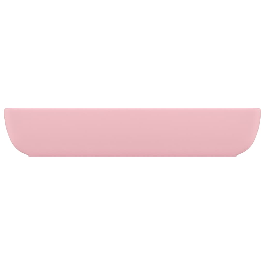 Luxury Basin Rectangular Matt Pink 71x38 cm Ceramic