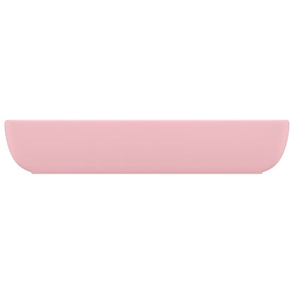 Luxury Basin Rectangular Matt Pink 71x38 cm Ceramic