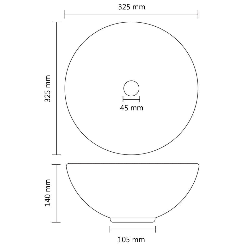 Luxury Bathroom Basin Round Matt Light Green 32.5x14 cm Ceramic