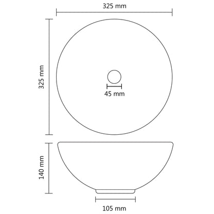 Luxury Bathroom Basin Round Matt Dark Green 32.5x14 cm Ceramic