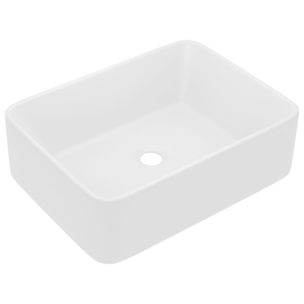 Luxury Wash Basin Matt White 41x30x12 cm Ceramic