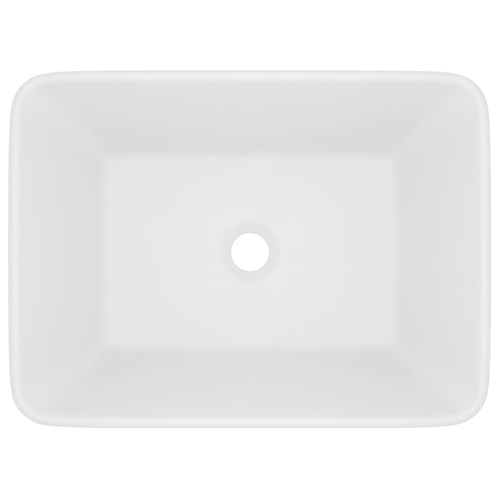 Luxury Wash Basin Matt White 41x30x12 cm Ceramic