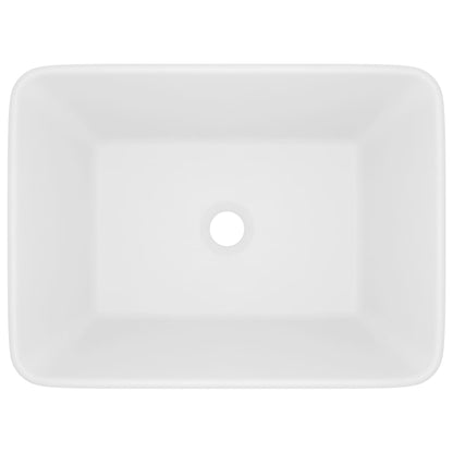 Luxury Wash Basin Matt White 41x30x12 cm Ceramic