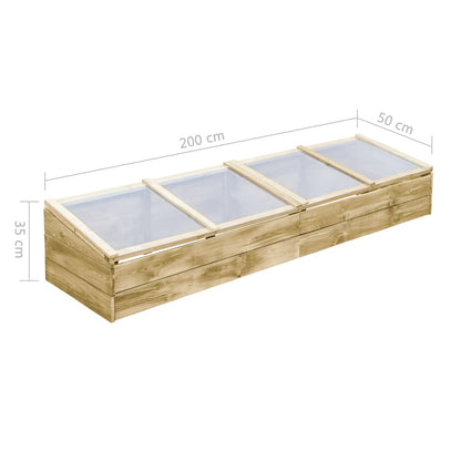 Greenhouses 2 pcs Impregnated Pinewood 200x50x35 cm