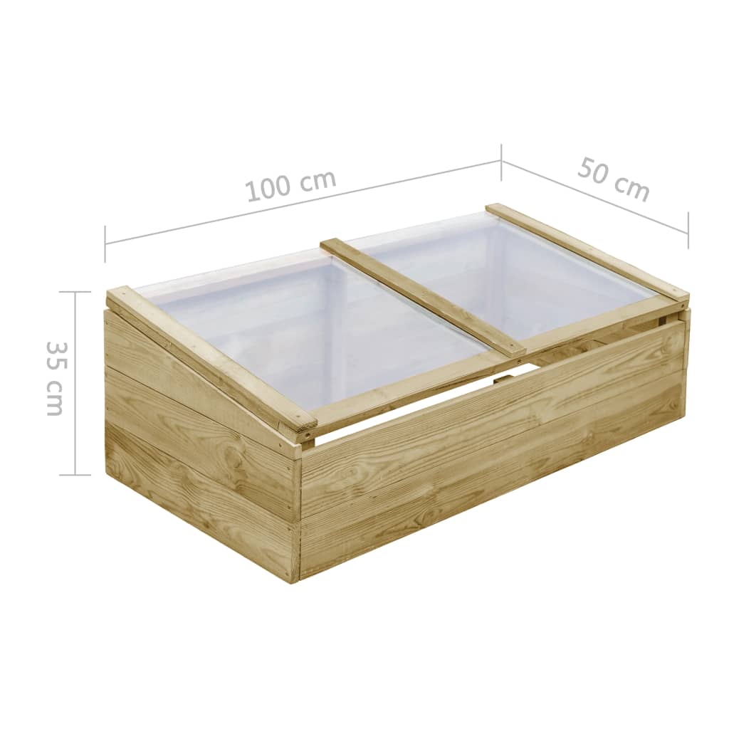 Greenhouses 2 pcs Impregnated Pinewood 100x50x35 cm